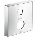 Rosace carrée 33 mm pour robinetterie encastrée 2 trou s position 0-1 chroméé
