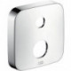 Rosace SoftCube 33 mm pour robinetterie encastrée 2 trou s chroméé