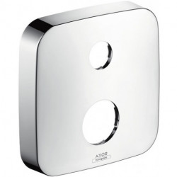 Rosace SoftCube 33 mm pour robinetterie encastrée 2 trou s chroméé
