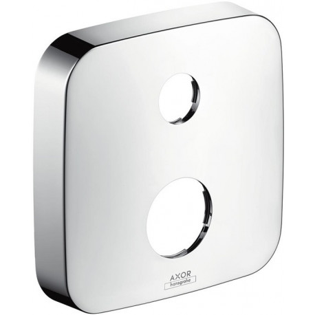 Rosace SoftCube 33 mm pour robinetterie encastrée 2 trou s chroméé