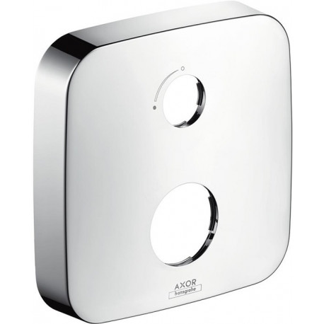 Rosace SoftCube 33 mm pour robinetterie encastrée 2 trou s position 0-1 chromé 