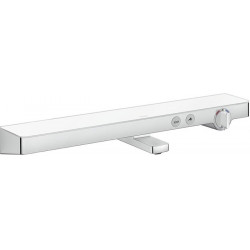 Thermostatique bain/douche blanc/chromé
