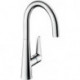 Mitigeur de cuisine 260, 1 jet aspect acier inox