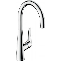 Mitigeur de cuisine 260, 1 jet aspect acier inox