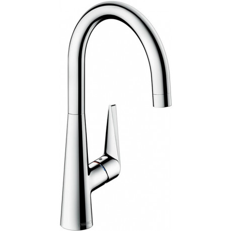 Mitigeur de cuisine 260, 1 jet aspect acier inox