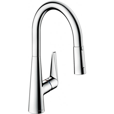 mitigeur de cuisine 200,avec douchette extractible 2 jets aspect acier inox