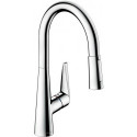 mitigeur de cuisine 200,avec douchette extractible 2 jets aspect acier inox