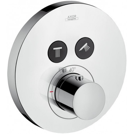 Set de finition mitigeur therm ShowerSelect rond encastréavec 2 sorties chroméé