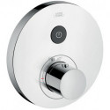 Set de finition mitigeur therm ShowerSelect rond encastréavec 1 sortie chroméé