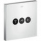 Set de finition ShowerSelect Square pour robinet d'arrêt 3 sorties chroméé