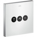 Set de finition ShowerSelect Square pour robinet d'arrêt 3 sorties chroméé