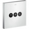 Set de finition ShowerSelect Square pour robinet d'arrêt 3 sorties chroméé