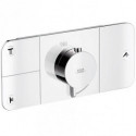 Set de finition pour mitigeur thermostatique encastréavec 3 sorties chroméé
