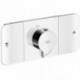 Set de finition pour mitigeur thermostatique encastréavec 2 sorties chroméé