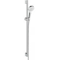 Set Crometta 1jet EcoSmart / Unica'Croma 0,90m blanc/chromé