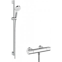 Combi Crometta Vario 0,90m/Ecostat 1001 CL blanc/chromé
