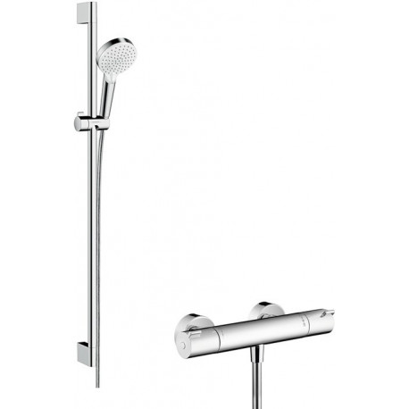 Combi Crometta Vario 0,90m/Ecostat 1001 CL blanc/chromé