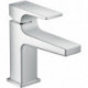 Mitigeur de lavabo 100 poignée manette bec court, bonde Push-Open chr