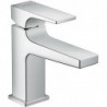Mitigeur de lavabo 100 poignée manette bec court, bonde Push-Open chr