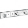 Module thermostatique RainSelect encastréavec 2 fonctions blanc/chromé
