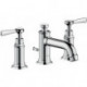 Mélongeur lavabo 30 3 trou s poignées manettesavec tirette et vidage chroméé
