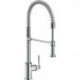 mitigeur cuisine semi-pro aspect acier inox