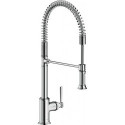mitigeur cuisine semi-pro aspect acier inox