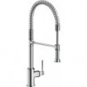 mitigeur cuisine semi-pro aspect acier inox