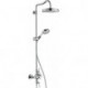 Showerpipe thermostatique nickel brossé