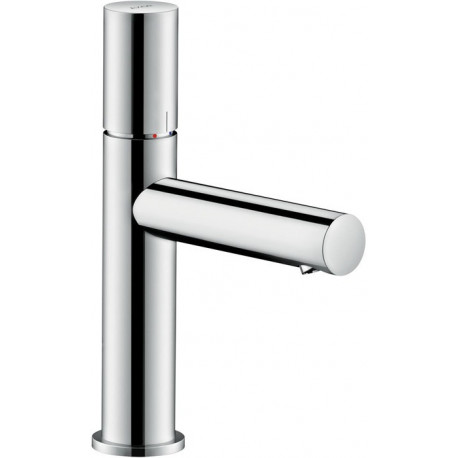 mitigeur lavabo 110, poignée zéro, bonde à écoulement libre nickel brossé