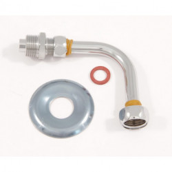 Raccord angle 70x100mm 15 tubes chrome