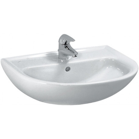 Lavabo LAUFEN PRO B avec trop-plein, version 1 trou de robinetterie 550 x 440 mm pergamon LAUFEN