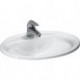 Vasque à encastrer LAUFEN PRO L 560 x 440 mm, avec trop-plein et trou pour robinetterie blanc LAUFEN