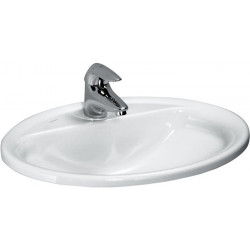 Lavabo à encastrer LAUFEN PRO L 560 x 440 mm, avec trop-plein et trou pour robinet pergamon LAUFEN