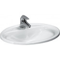 Lavabo à encastrer LAUFEN PRO L 560 x 440 mm, avec trop-plein et trou pour robinet pergamon LAUFEN