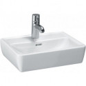 Lave-mains à poser LAUFEN PRO A 450 x 340 mm avec trop-plein, sans trou pour robinet blanc LAUFEN