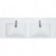 Lavabo double LAUFEN PRO A 1300 x 480 mm avec trop-plein, 1 trou pour robinetterie design Bahama beige LAUFEN