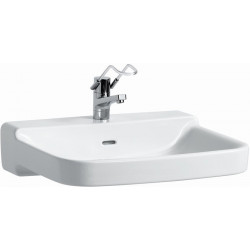 Lavabo PRO LIBERTY 650 x 550 mm, sans obstacle sans trou pour robinet, avec trop-plein blanc LAUFEN