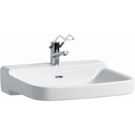 Lavabo PRO LIBERTY 650 x 550 mm, sans obstacle sans trou pour robinet, avec trop-plein blanc LAUFEN