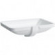 Lavabo à encastrer LAUFEN PRO A 600 x 400 mm avec trop-plein, sans trou de robinetterie blanc LAUFEN