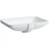 Lavabo à encastrer LAUFEN PRO A 600 x 400 mm avec trop-plein, sans trou de robinetterie blanc LAUFEN