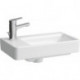 Lave-mains LAUFEN PRO S 480 x 280 mm, asymétrique à gauche avec trop-plein, sans trou pour robinet blanc LCC LAUFEN