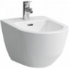 Bidet mural LAUFEN PRO, version 1 trou de robinetterie, robinets d'équerre LAUFEN à l'intérieur, beige Bahama