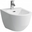 Bidet mural LAUFEN PRO, version 1 trou de robinetterie, robinets d'équerre internes, LCC LAUFEN