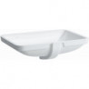 Lavabo à encastrer LAUFEN PRO S 550 x 380 mm avec trop-plein, sans trou de robinetterie blanc LAUFEN