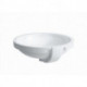 Lavabo à encastrer LAUFEN PRO C extérieur 465 x 470 mm, intérieur 420 x 420 mm avec trop-plein, sans trou de robinetterie blanc LAUFEN