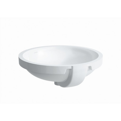 Lavabo à encastrer LAUFEN PRO C extérieur 465 x 470 mm, intérieur 420 x 420 mm avec trop-plein, sans trou de robinetterie blanc LAUFEN