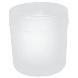 Mug en verre Hewi SERIE 477 à fond plat. blanc mat