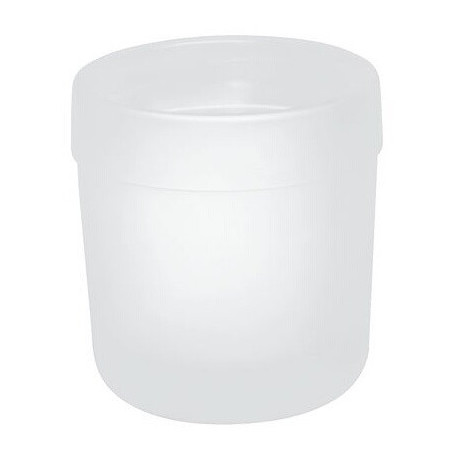 Mug en verre Hewi SERIE 477 à fond plat. blanc mat