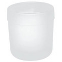 Mug en verre Hewi SERIE 477 à fond plat. blanc mat